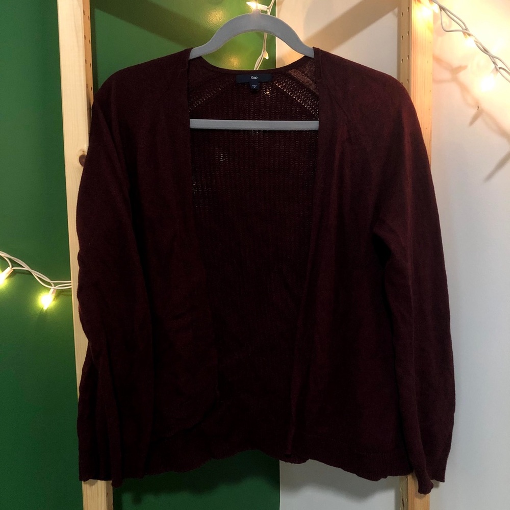 Gap Burgundy Cardigan